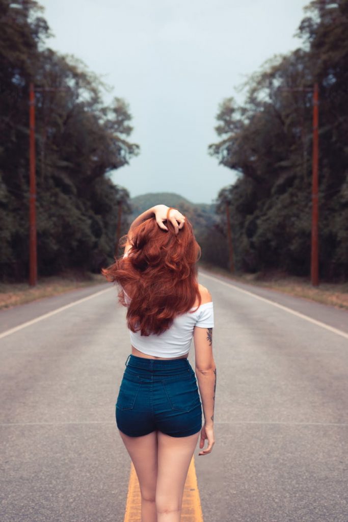 Girl walking design tattoo part 1