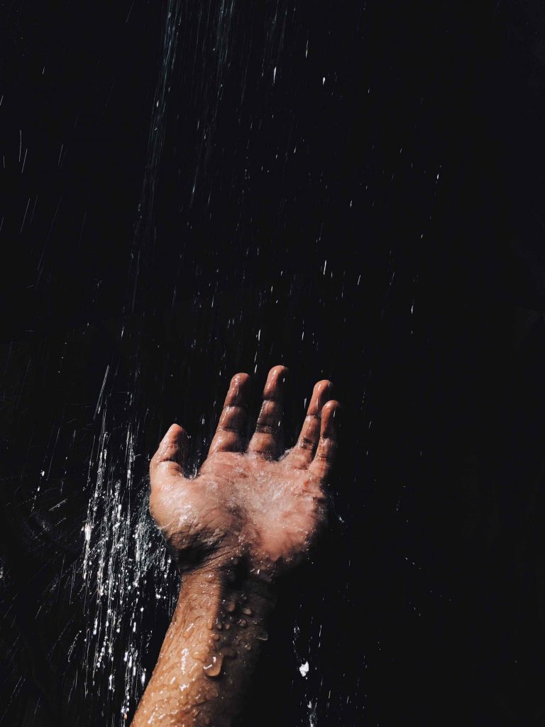 Showering before tattoo session